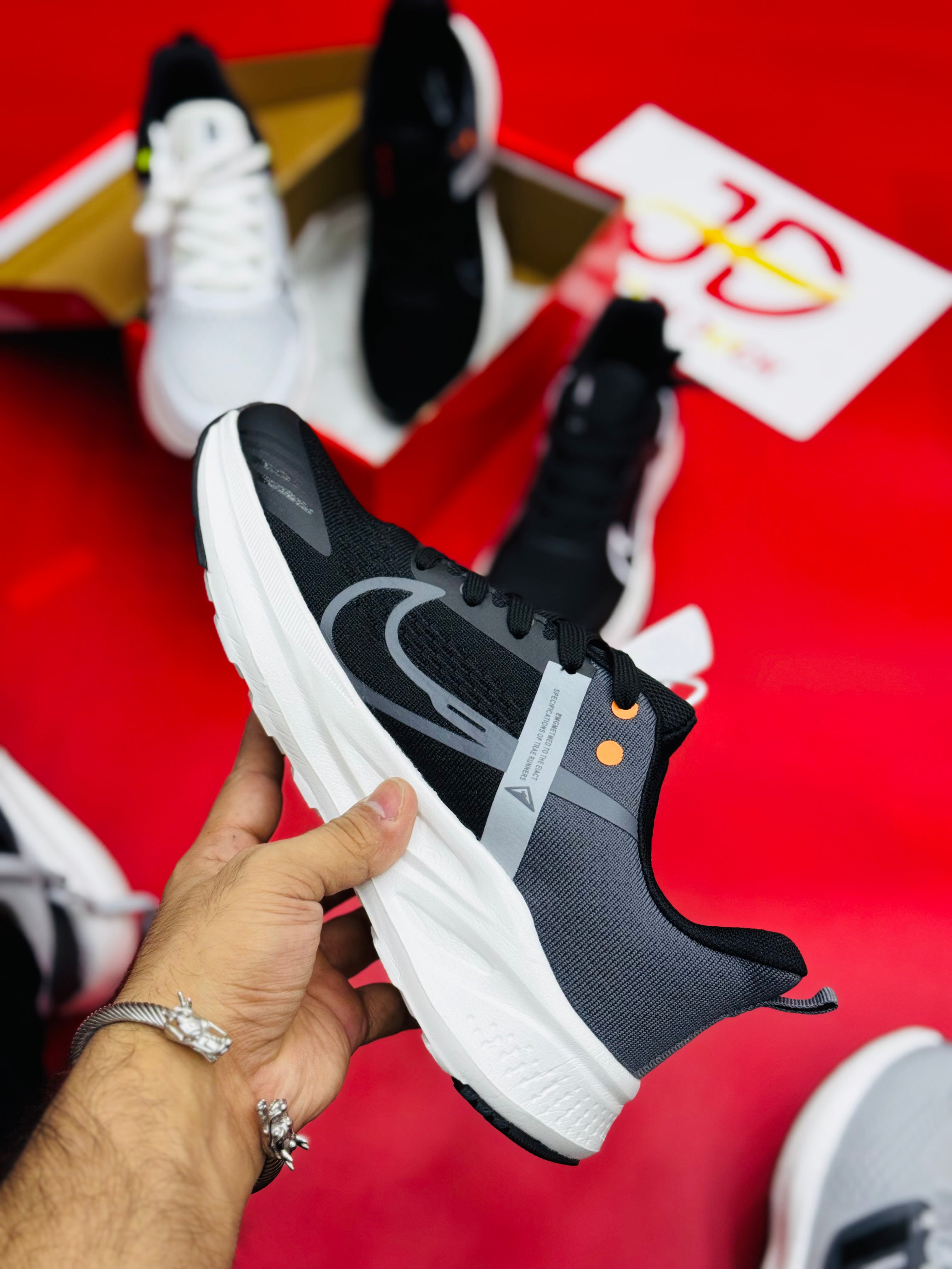 NK Air Zoom Flyknit Lunar 3 WHITE/BLACK GRAY