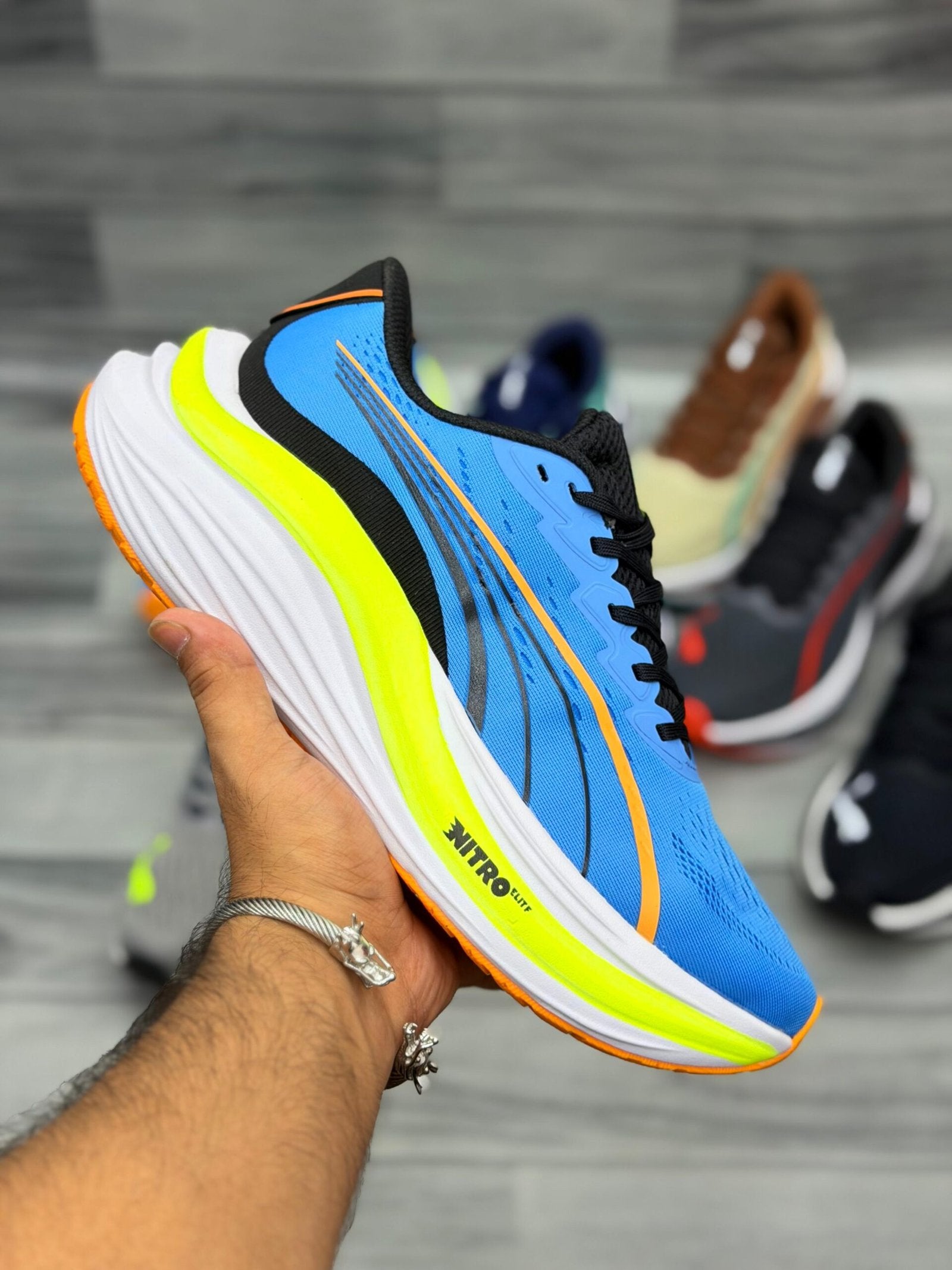 Puma Mag max Nitro Elift Runners - Blue/Yellow