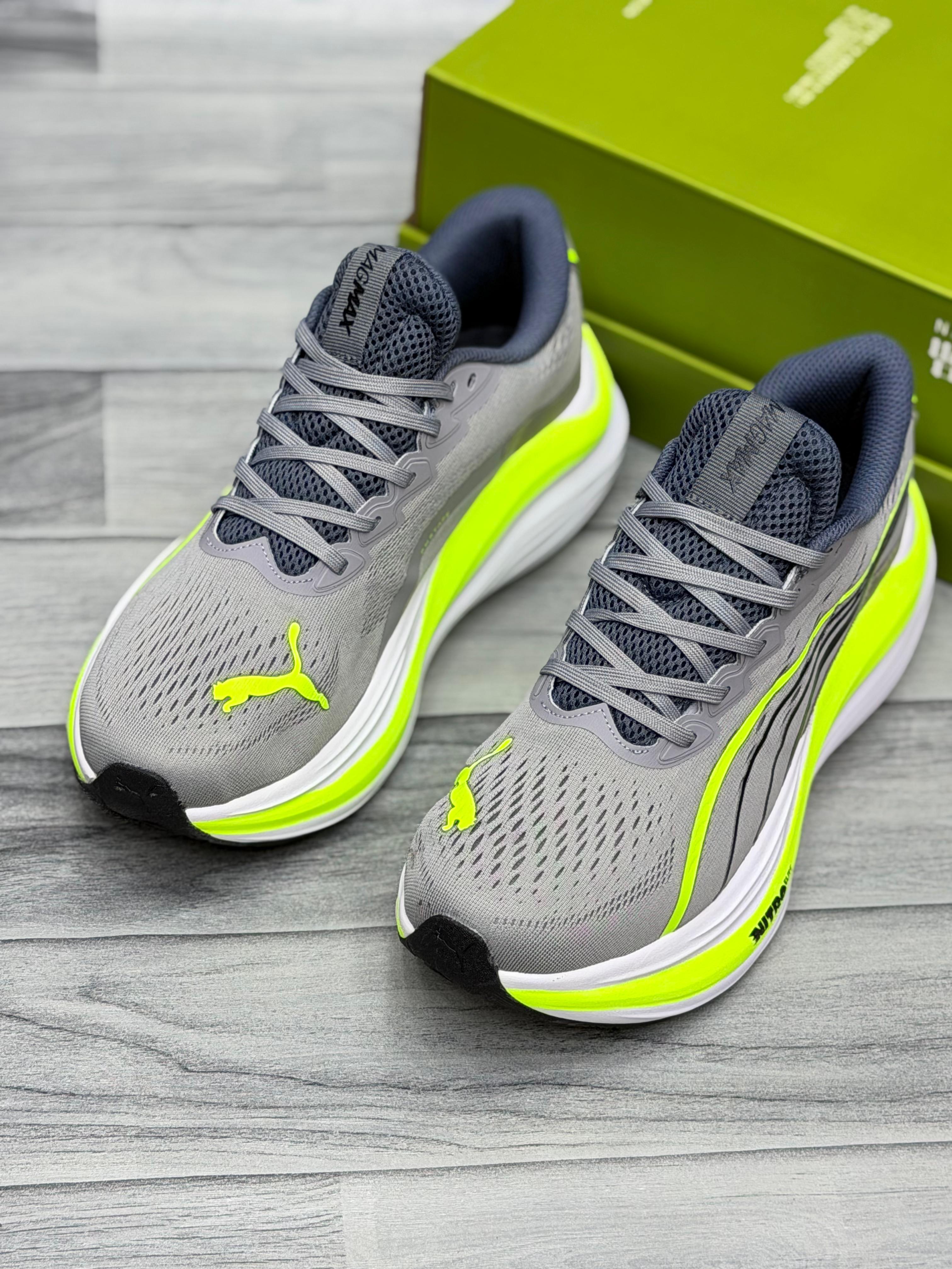 Puma Mag max Nitro Elift Runners - Grey/Yellow