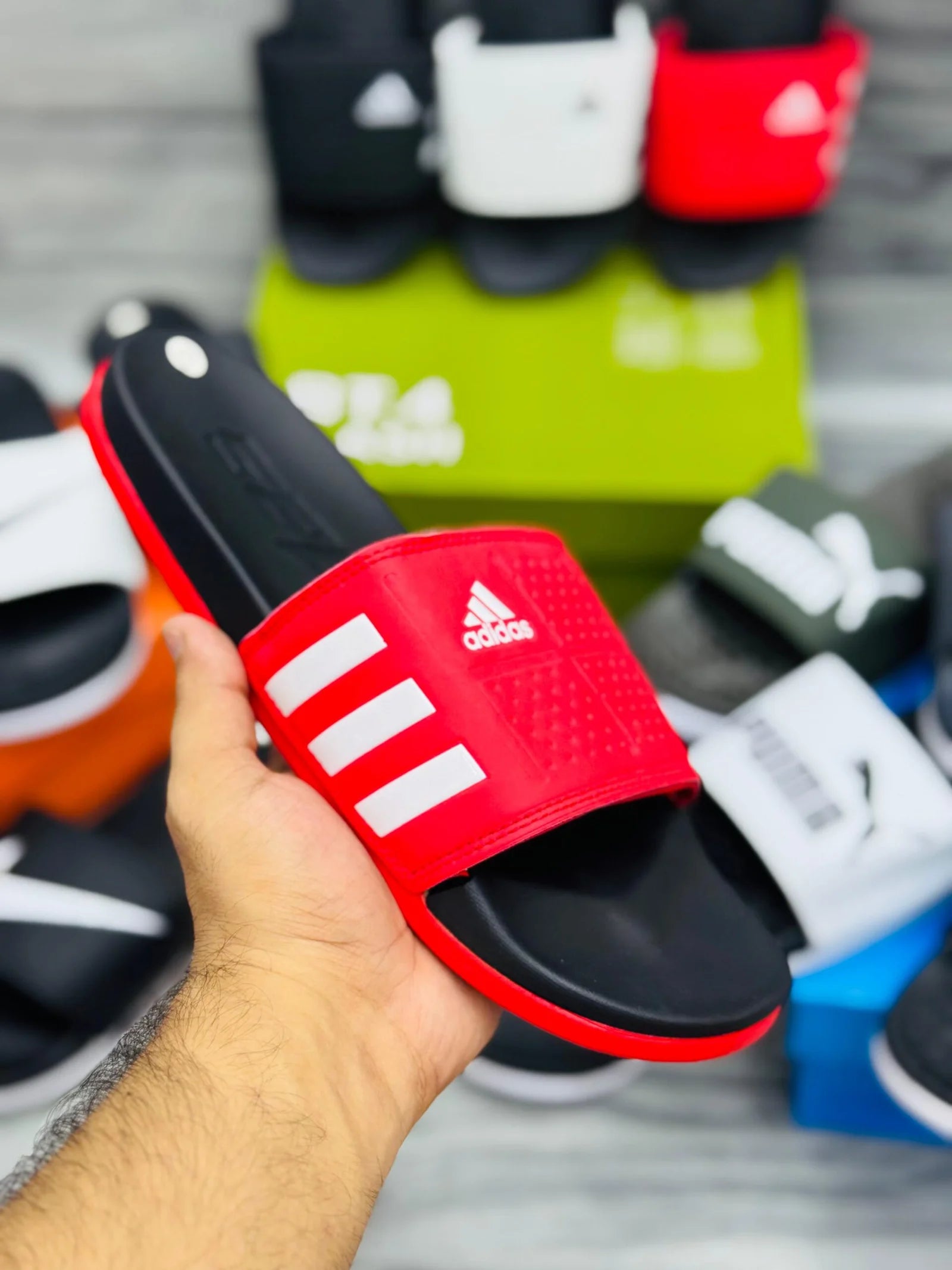 Adidas Adilette Slides - Red