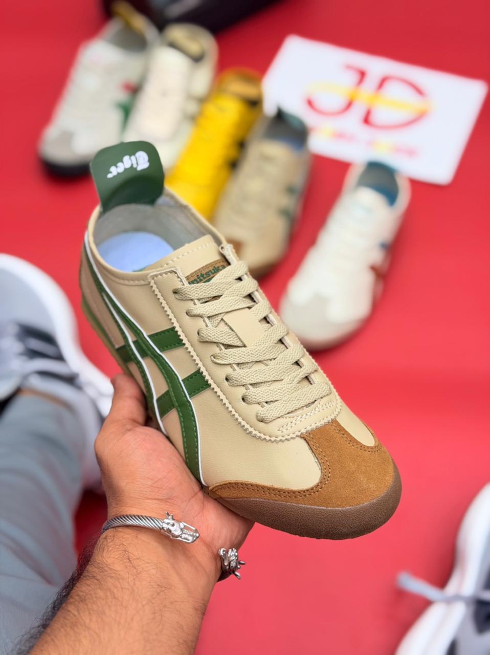 ONITSUKA TIGER Beige Grass Green 66